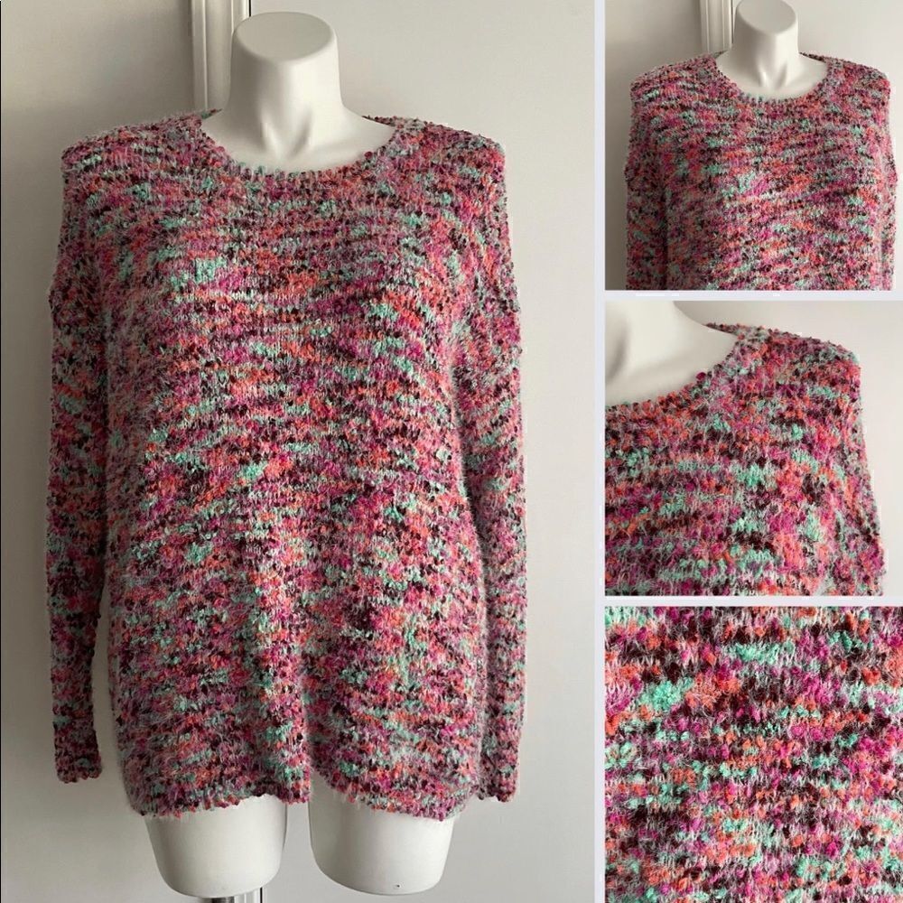 Pink Fuzzy Sweater, Size XL, Umgee